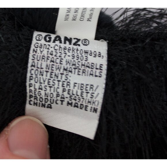 Ganz Webkinz Plush Fuzzy Black Bear with Bean Bag Paws HM004 7.5" Long - Picture 6 of 9